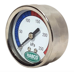 Filter Pressure Gauge CBM (centre back mount) - Stainless Steel -Habco