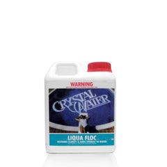 Pool Chemicals, Crystal Water	Liqua Floc 1L. Removes finely suspended particles from cloudy murky water that the filter cannot normally clean.