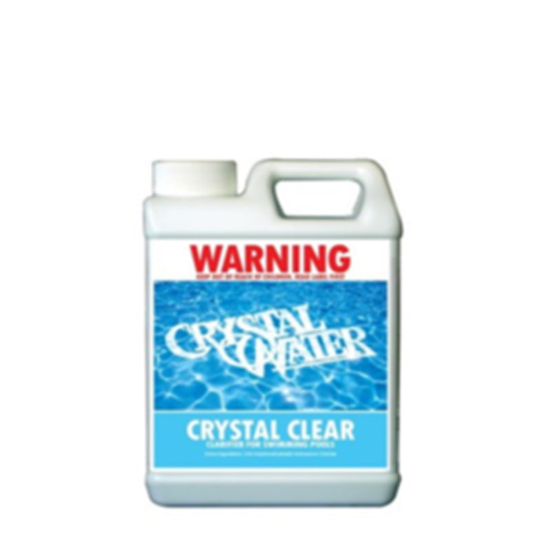 Pool Chemicals, Crystal Water	Pool Clarifier 5L. Clarifier that removes finely suspended particles from cloudy and murky water that the filter cannot normally clean.