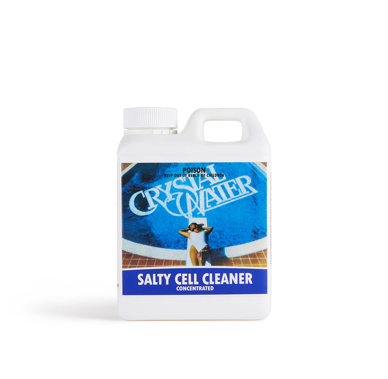 Pool Chemicals, Crystal Water	Salty Cell Cleaner. Salt cell cleaner will clean and remove scale deposits without damaging the cells electrodes