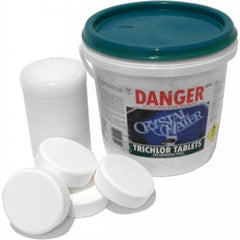 Pool Chemicals, Crystal Water	Trichlor 200g 10 Tablets. Chlorine tablets are a convenient and simple way of adding stabilized chlorine to your pool.