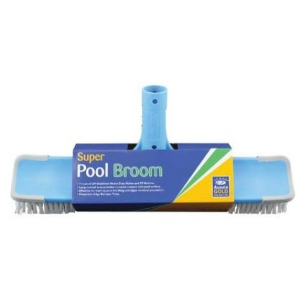 Pool Accessories, Aussie Gold	Super Pool Broom. Ideal all-surface broom. Effective for start-up pool brushing and algae removal/prevention.