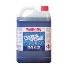 Pool Chemicals, Crystal Water	Pool Kleer Algaecide & Winteriser	5L. Controls and eliminates algae in swimming pools.